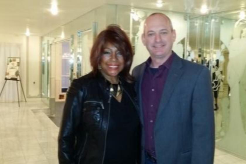 Jonathan Warren and Mary Wilson at Liberace Mansion