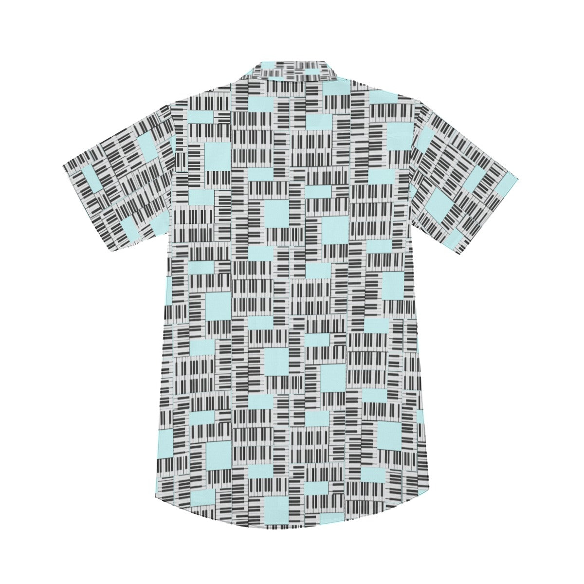 Liberace Piano Key Pattern Men's Button-down short sleeve shirt