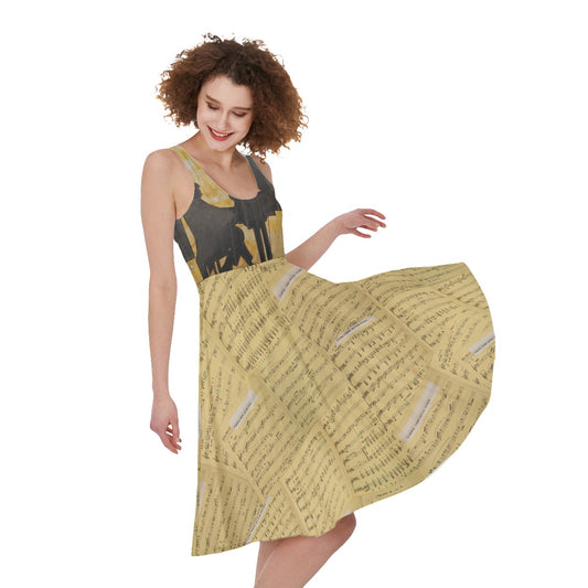 "Unmistakable" Liberace Music Print Dress