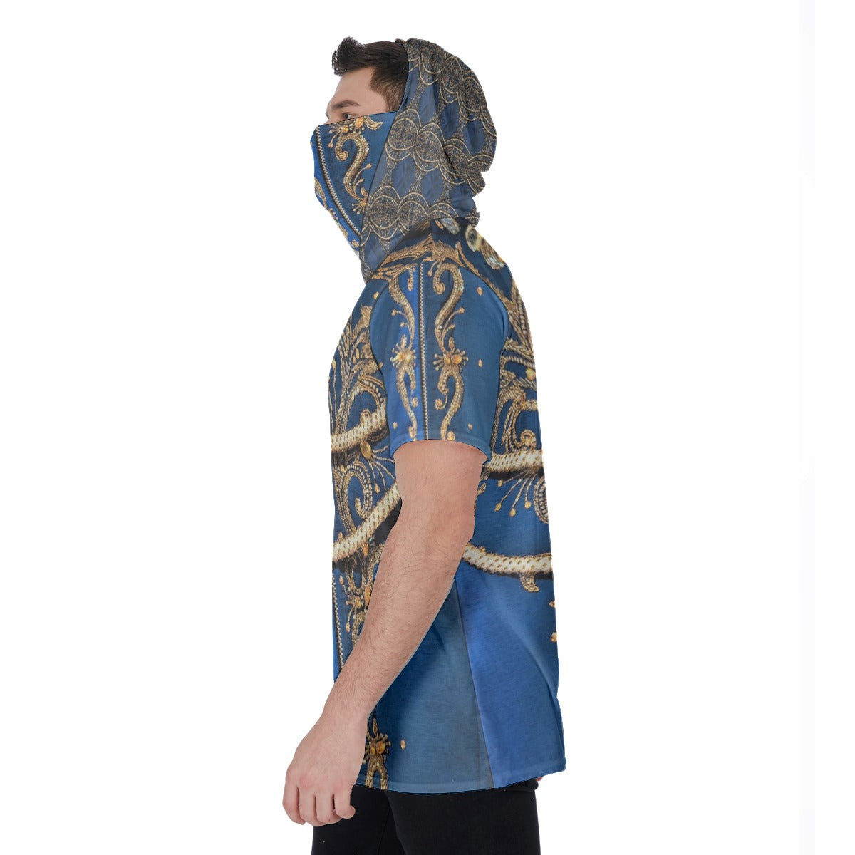Liberace Costume Print Men's Mask & Hood Tshirt