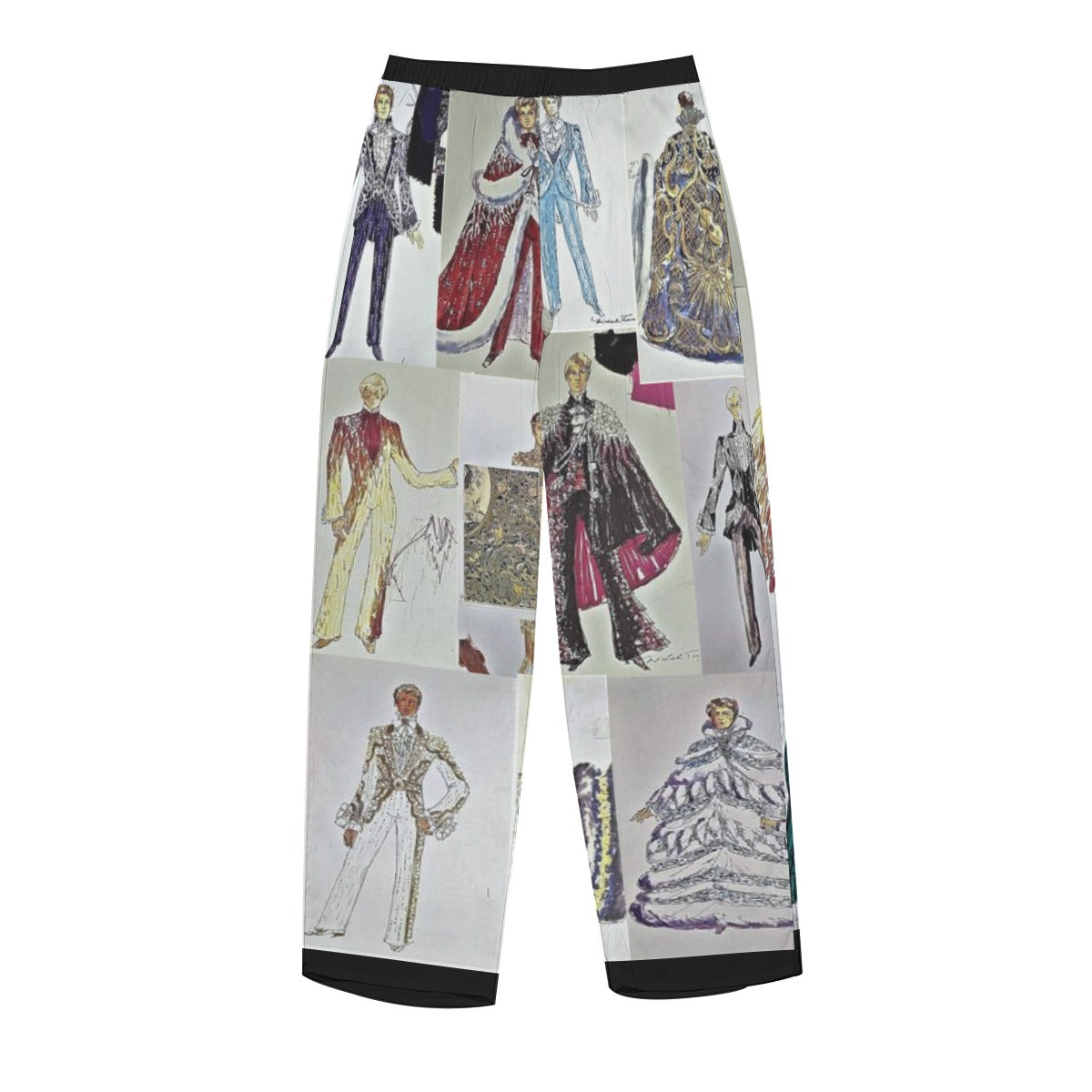 All-Over Print Men's Imitation Silk Pajama Sets