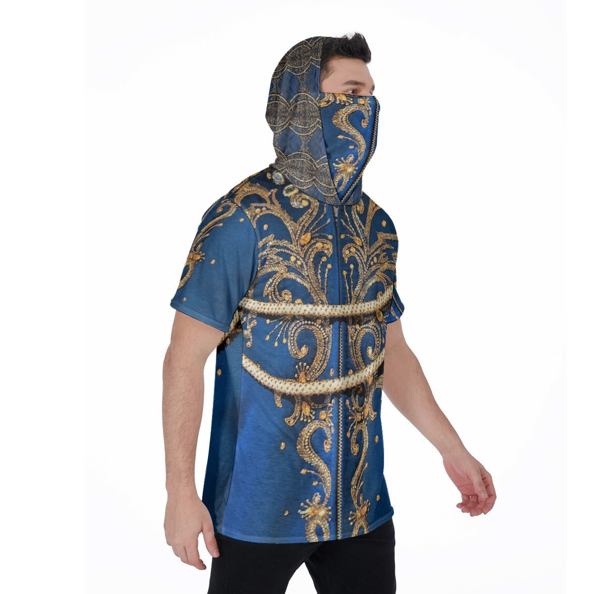 Liberace Costume Print Men's Mask & Hood Tshirt