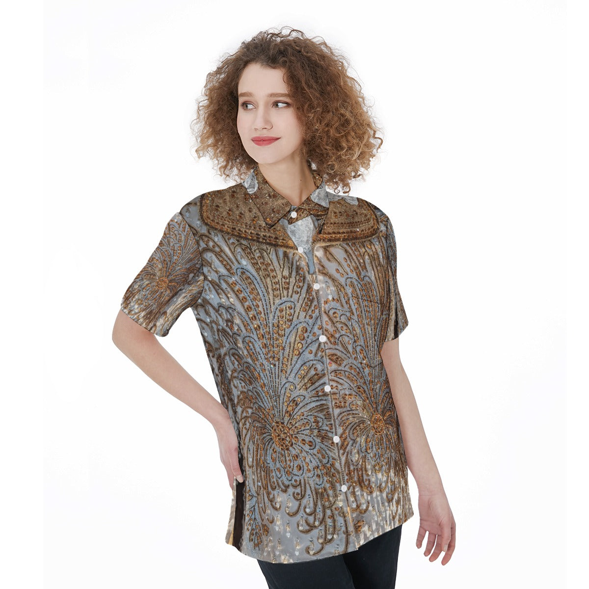 Liberace Constume Print Ladies Blouse