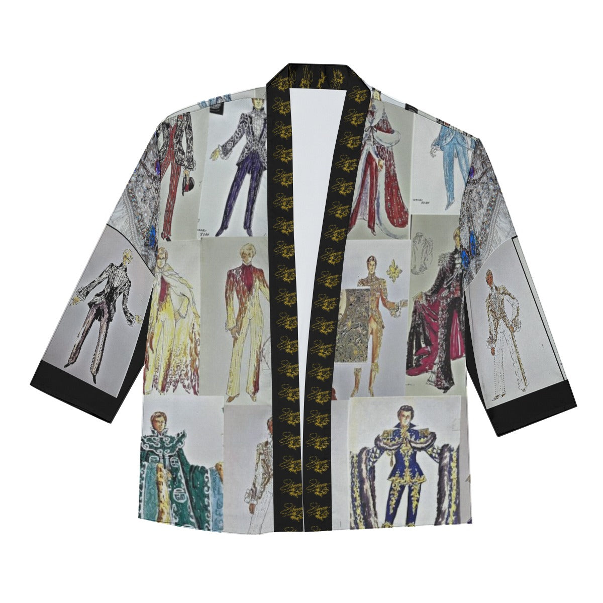 All-Over Print Men's Imitation Silk Pajama Sets