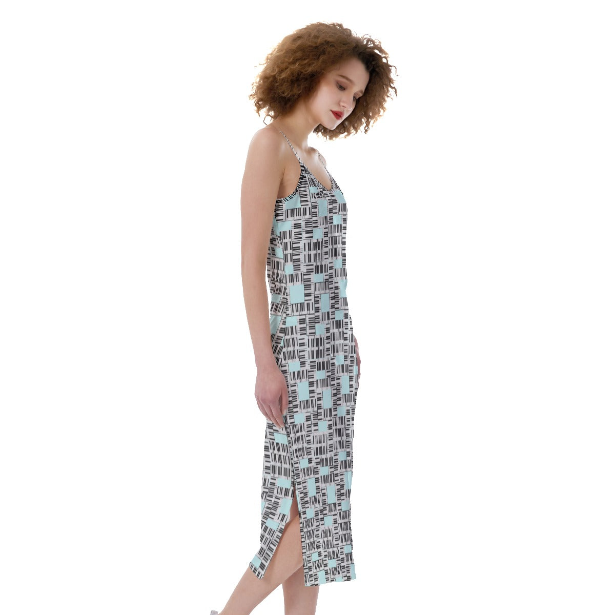 Liberace Piano Key Pattern Stretch Cami Dress