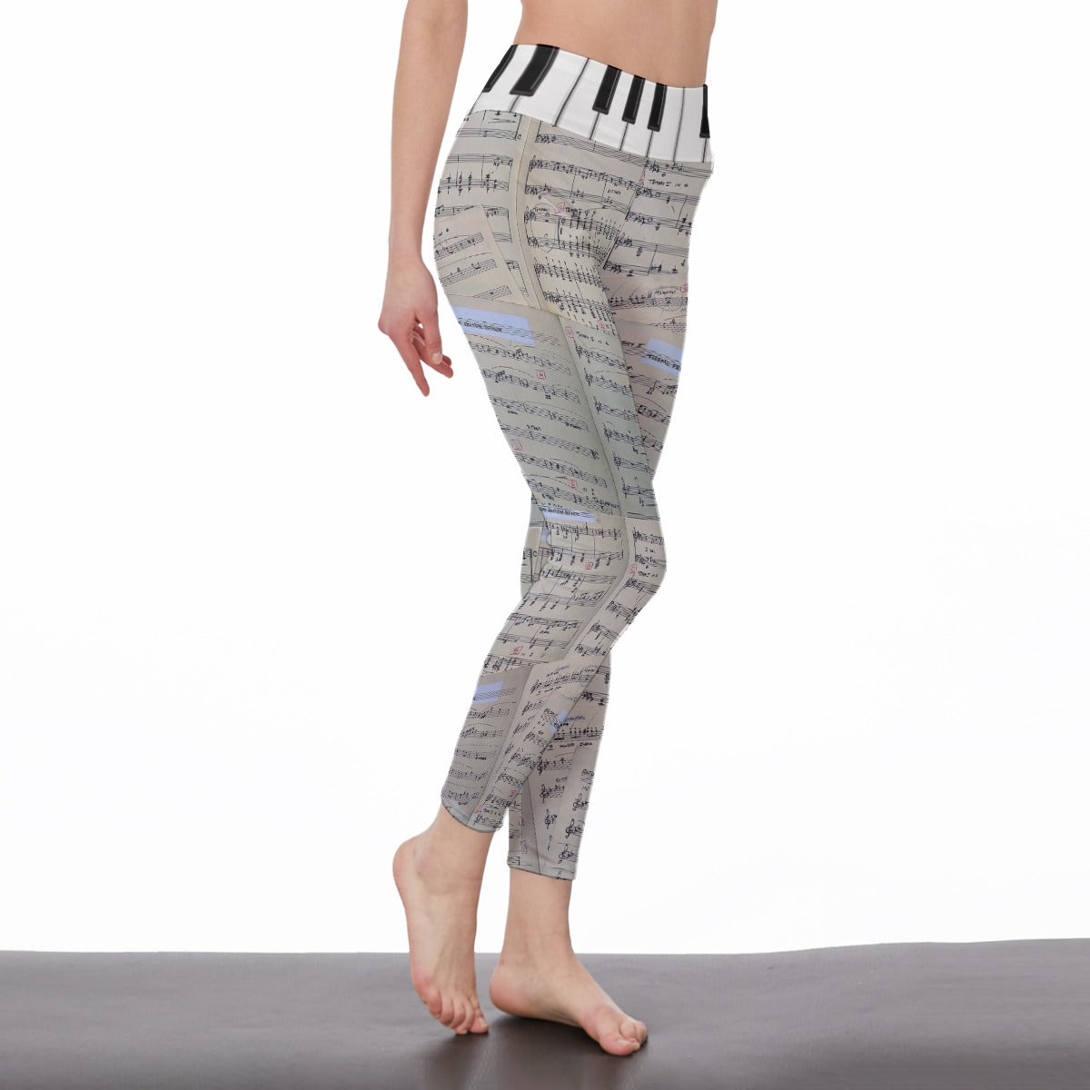 Liberace Music Print High Waist Leggings