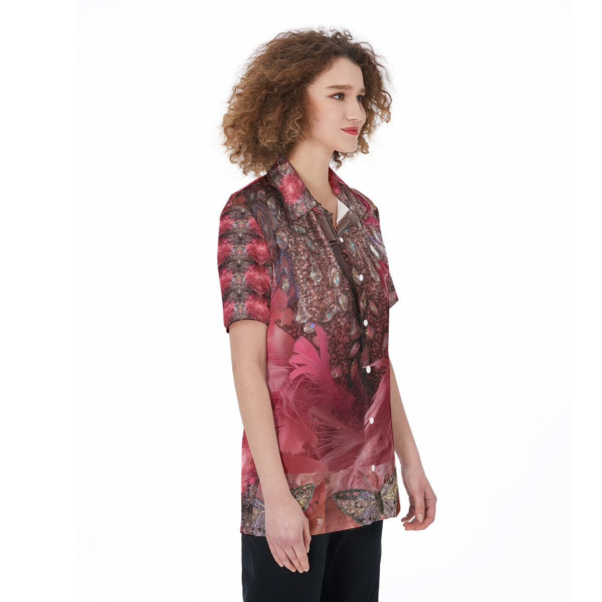 Liberace Radio City Costume Print Blouse