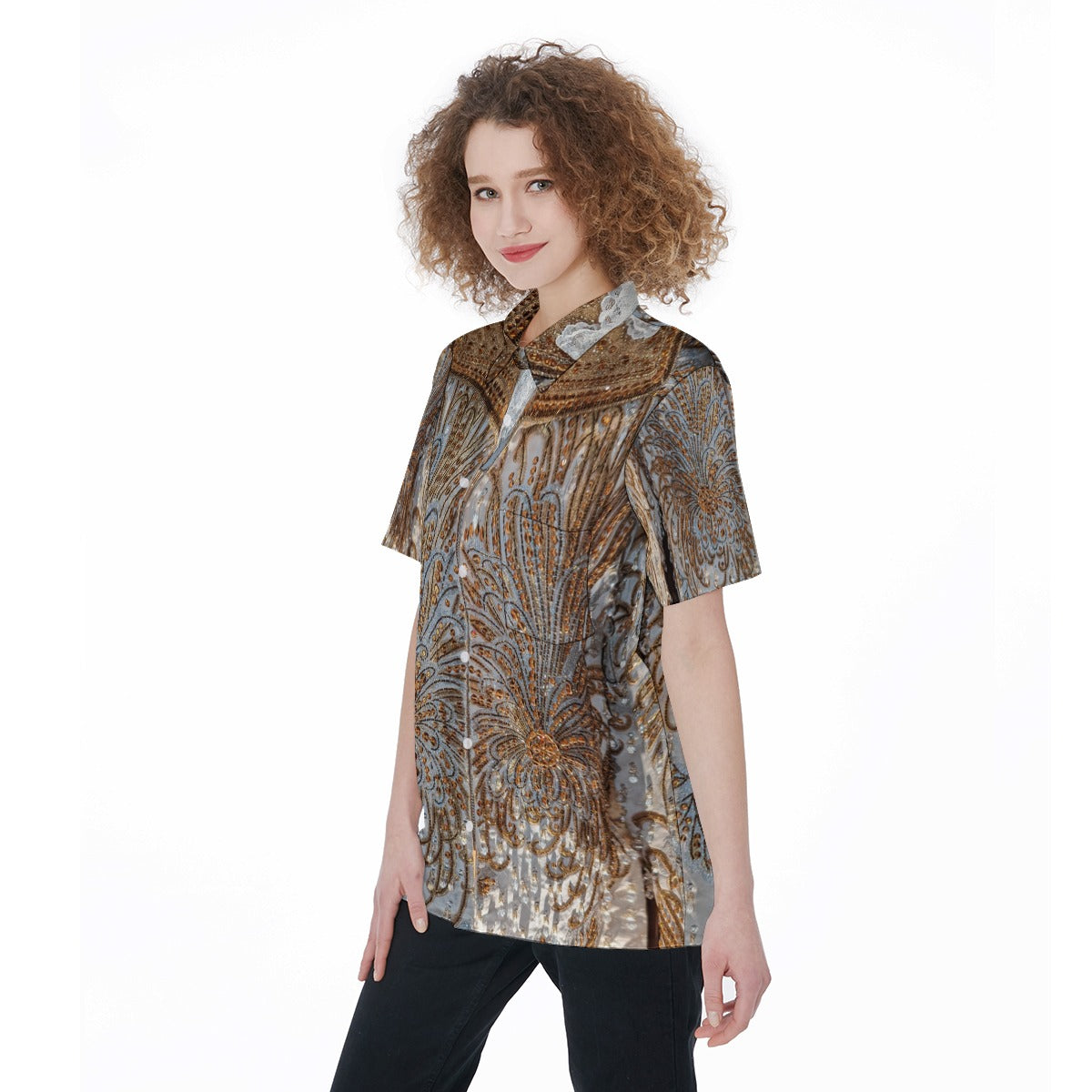 Liberace Constume Print Ladies Blouse