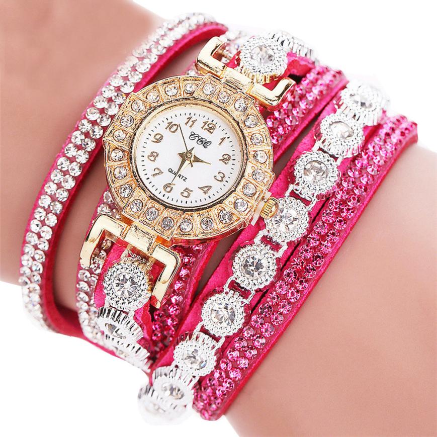 Rhinestone Colorful Bracelet Watch