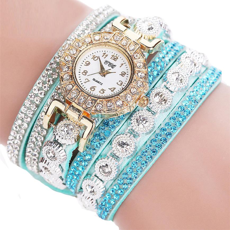 Rhinestone Colorful Bracelet Watch