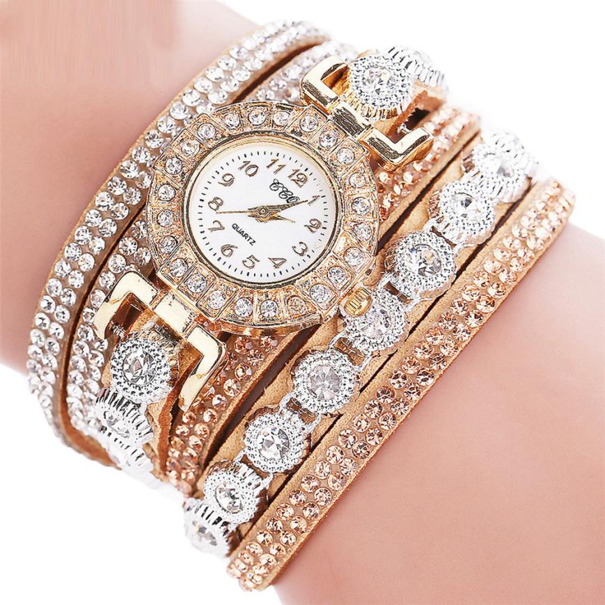 Rhinestone Colorful Bracelet Watch