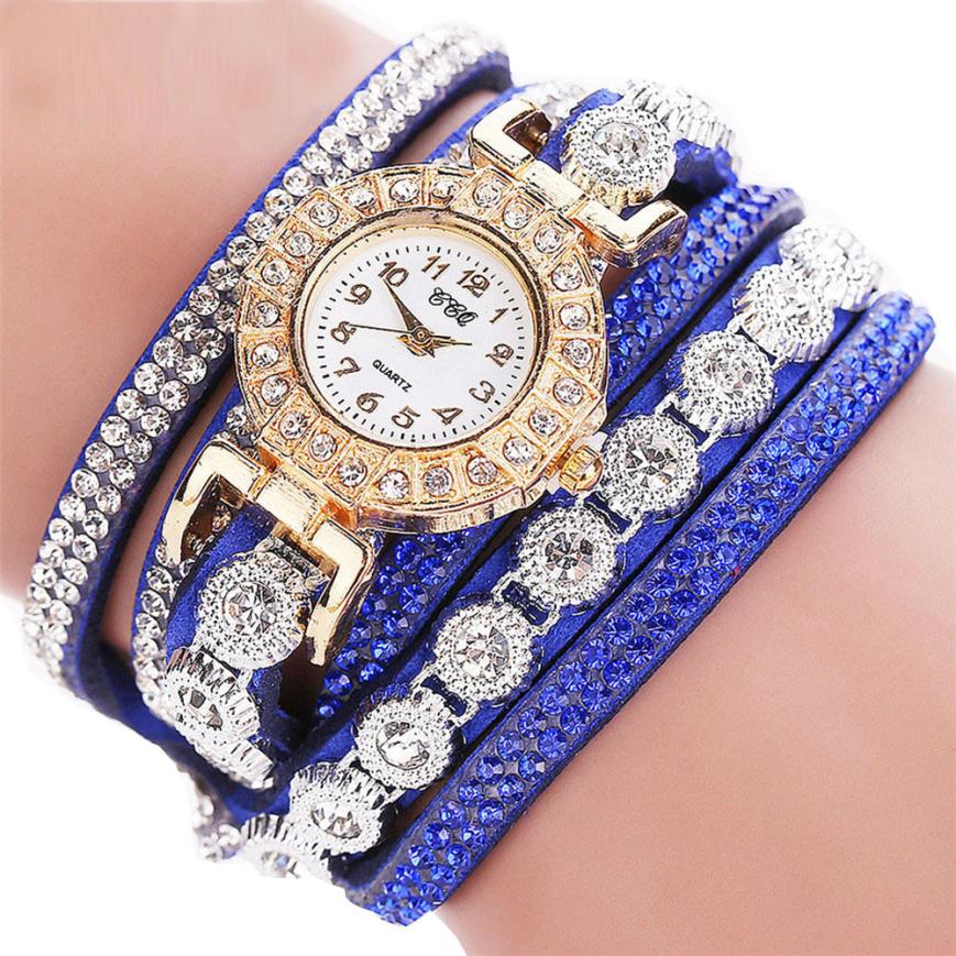Rhinestone Colorful Bracelet Watch