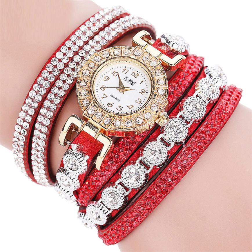 Rhinestone Colorful Bracelet Watch