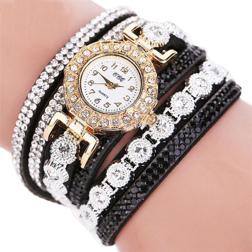 Rhinestone Colorful Bracelet Watch