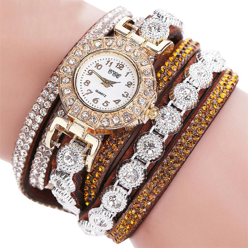 Rhinestone Colorful Bracelet Watch