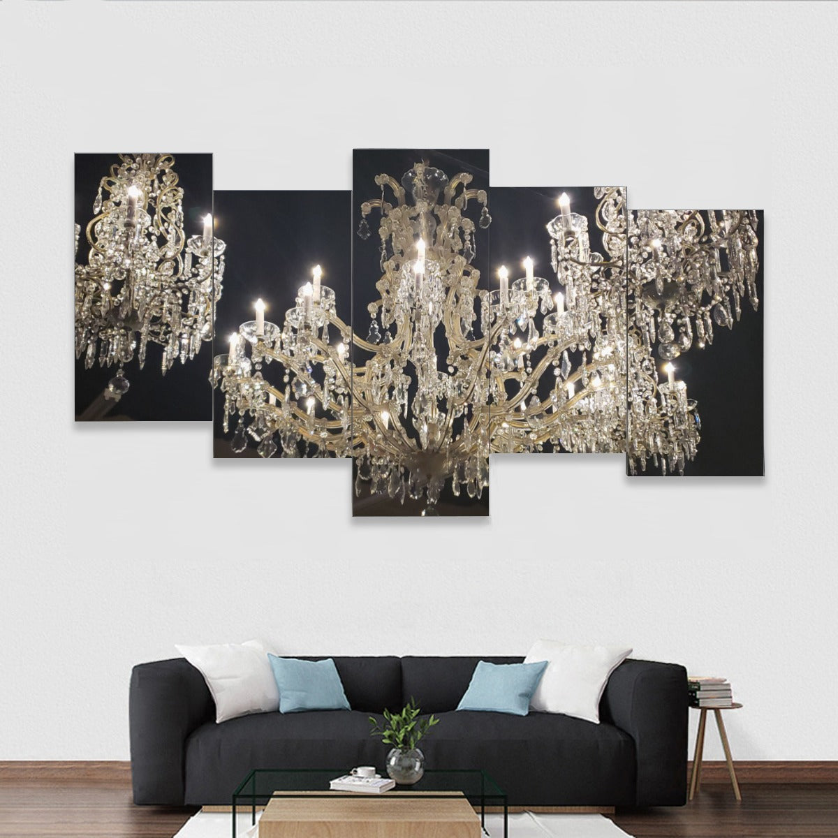 Ice Storm Chandelier Sculpture Print 