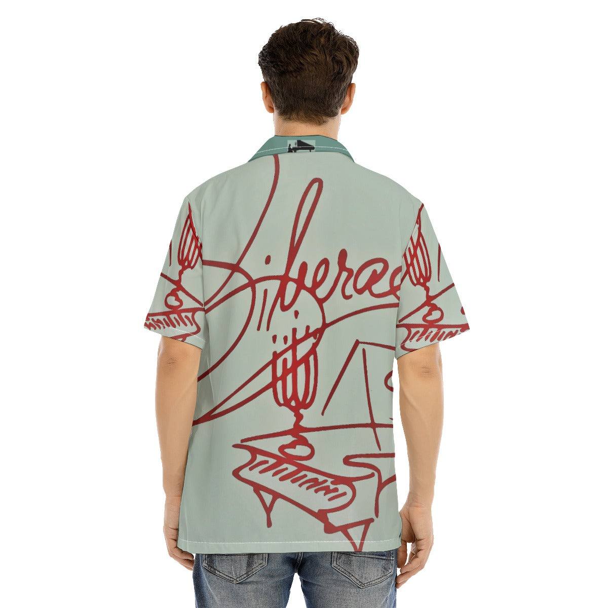 Liberace Piano Logo Bowling Shirt