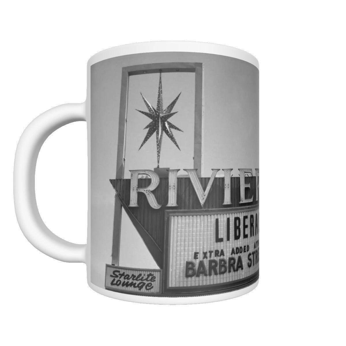 Liberace and Barbara Streisand  Marquee Mug