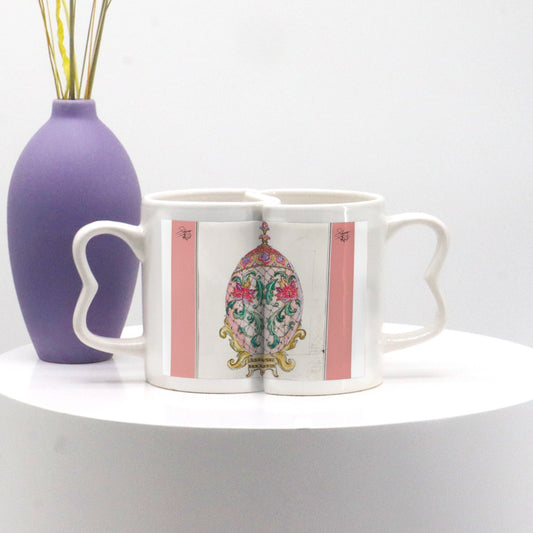 Liberace Fab Egg Sketch S-mated coupled mugs