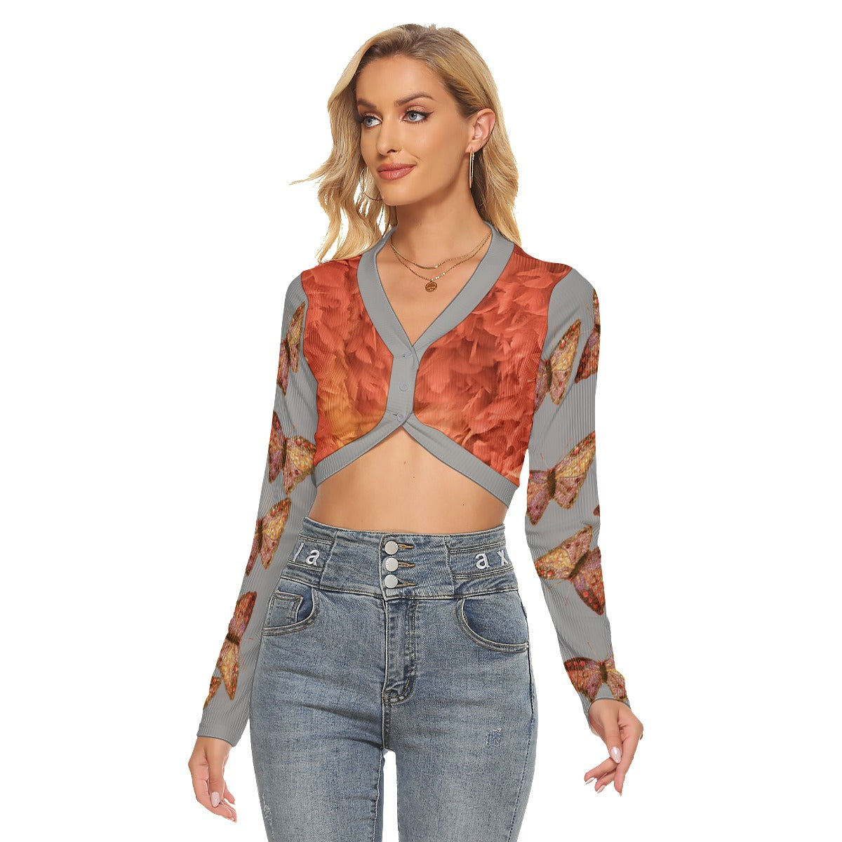 Liberace Cape Print Ladies Long Sleeve Halter