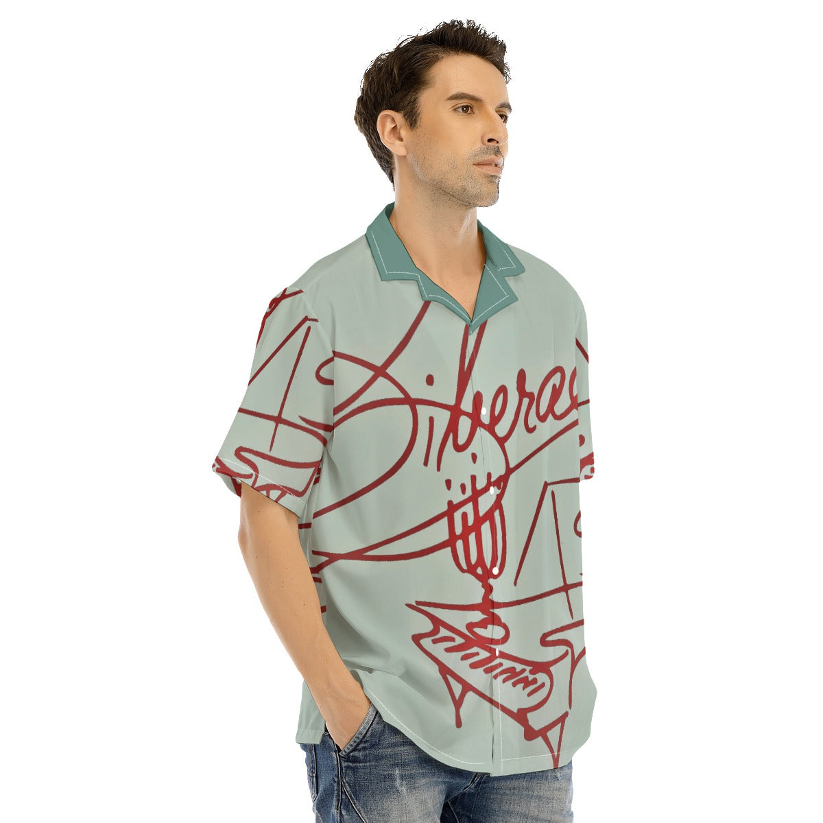 Liberace Piano Logo Bowling Shirt