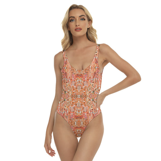 King Neptune Beaded Cape Graphic Ladies Swimsuit