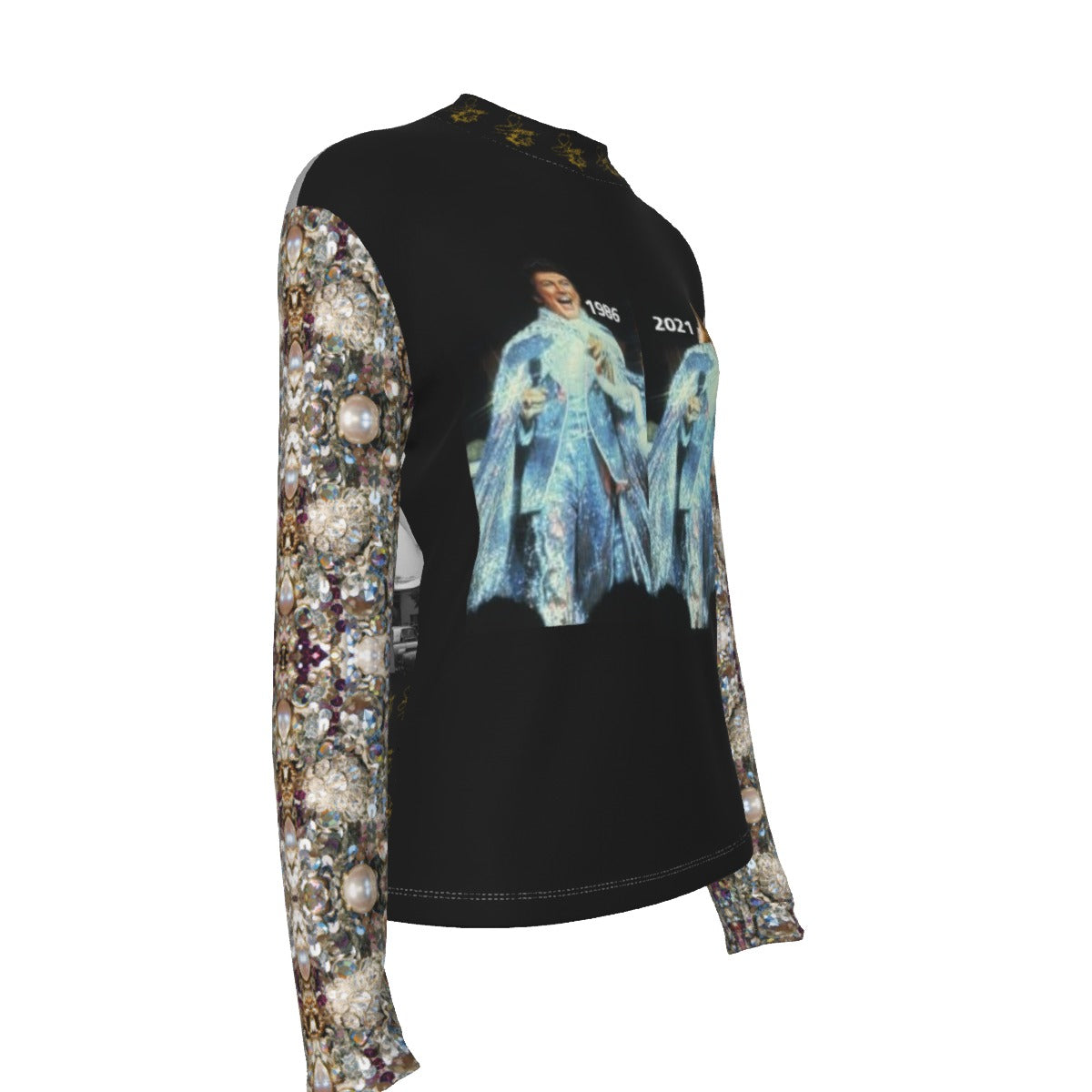 Liberace Influence Ladies Long Sleeve Graphic Stretch Tshirt