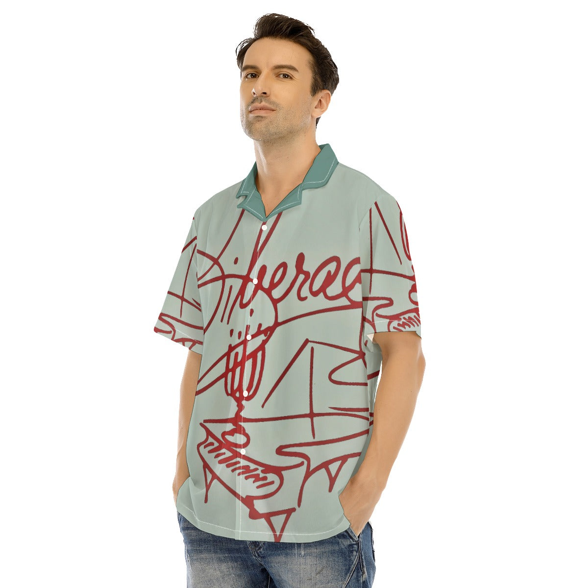 Liberace Piano Logo Bowling Shirt