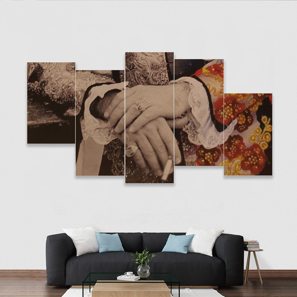 "Dichoterace" Partial on 4-panel Mural Wall Art