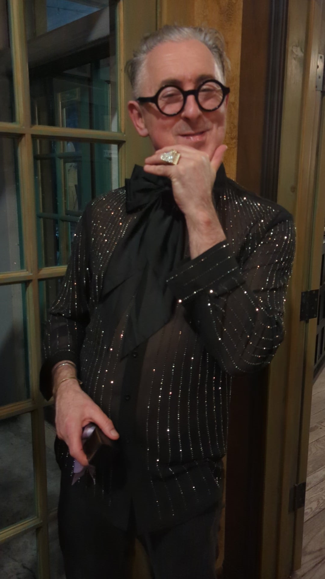Alan Cumming wearing his Liberace Piano Ring