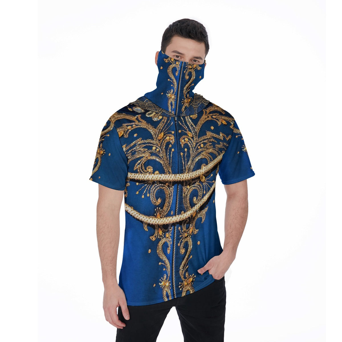Liberace Costume Print Men's Mask & Hood Tshirt