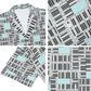 Liberace Piano Key Pattern Men's Button-down short sleeve shirt