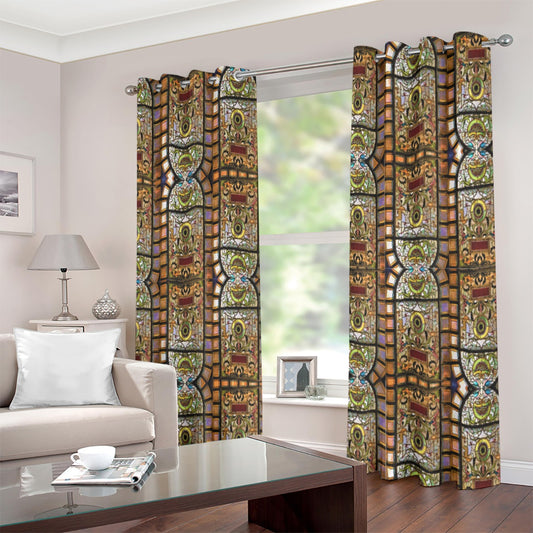Liberace Stained Glass Pattern Curtains
