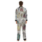 All-Over Print Men's Imitation Silk Pajama Sets