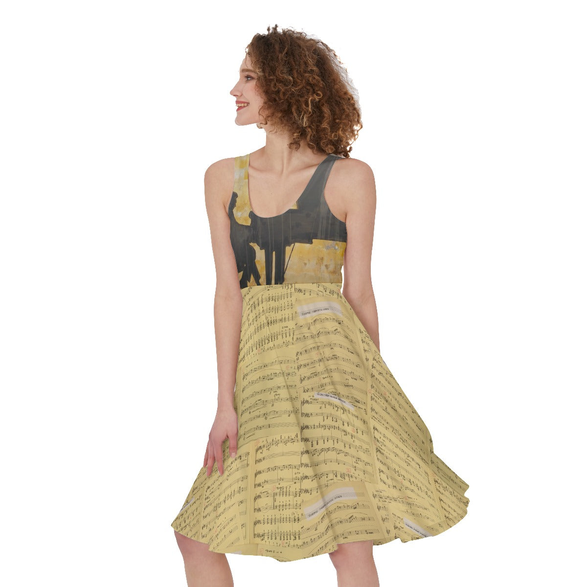 "Unmistakable" Liberace Music Print Dress