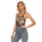 Liberace Statue Print Ladies Open Back Top