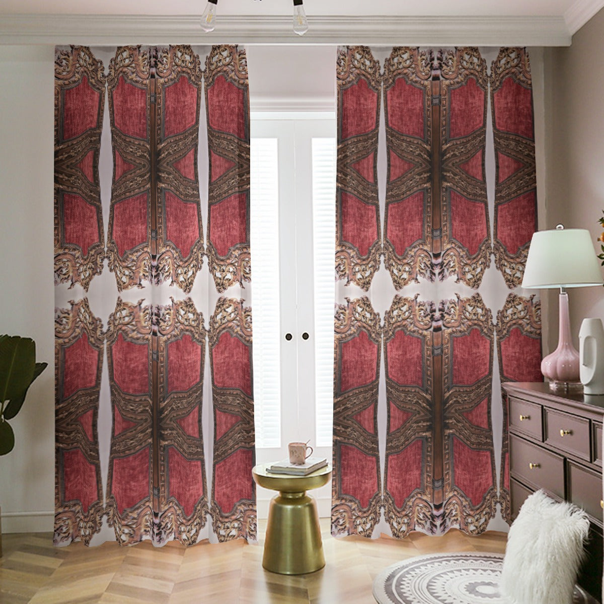 Liberace Napoleon Screen Pattern Curtains