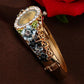 Ladies' Enameled Floral & Crystal Watch