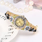 Ladies' Enameled Floral & Crystal Watch