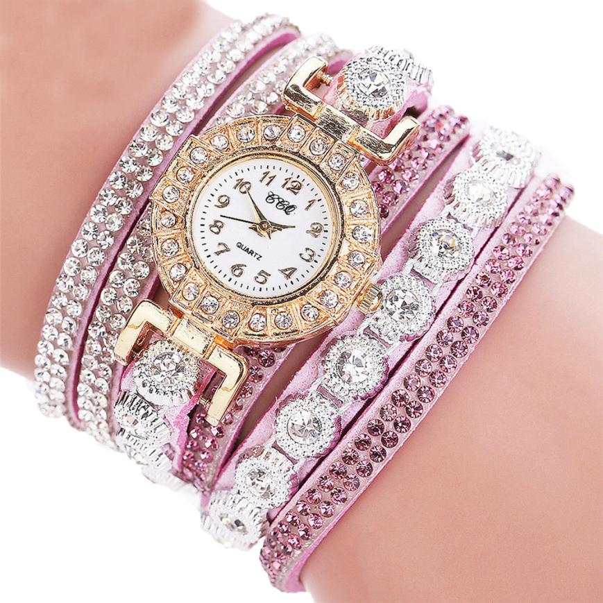 Rhinestone Colorful Bracelet Watch