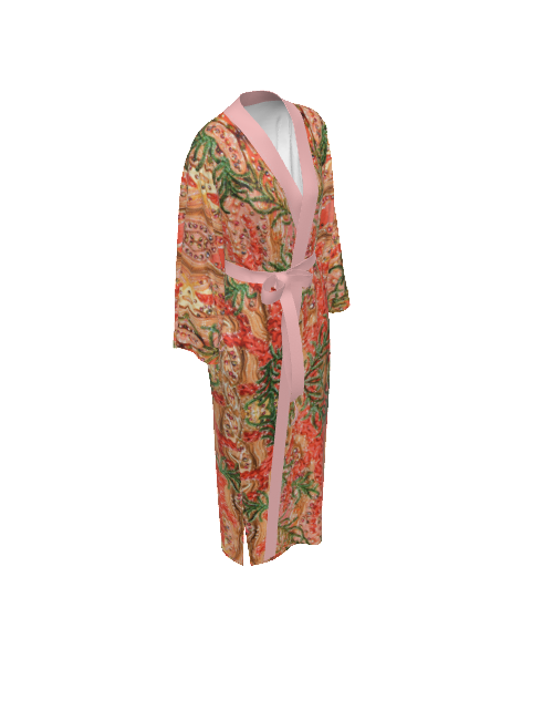 Liberace King Neptune Women's Kimono Satin Robe