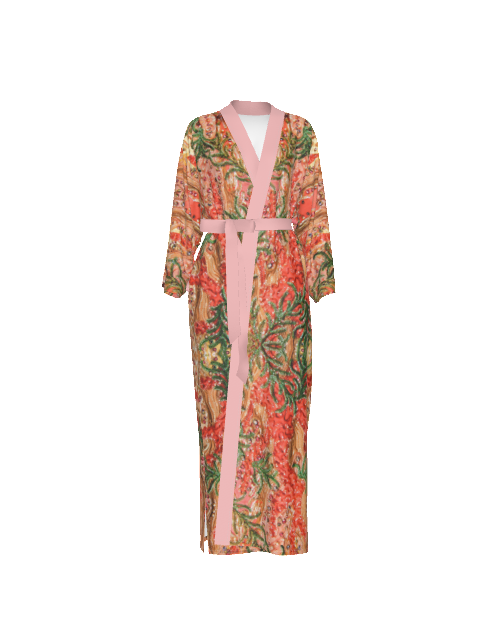 Liberace King Neptune Women's Kimono Satin Robe