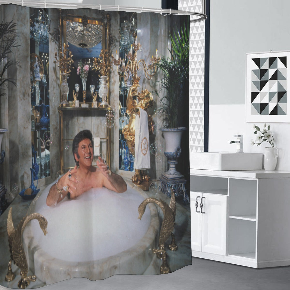 Liberace Bathtub Print Shower Curtain