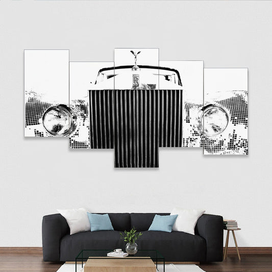 "Enter The Phantom" Liberace Rolls Royce Framed 5-panel mural