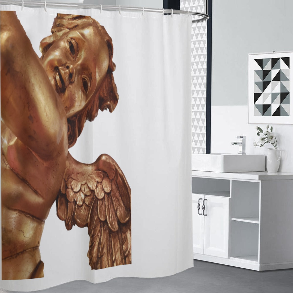 Liberace Cherub Shower Curtain