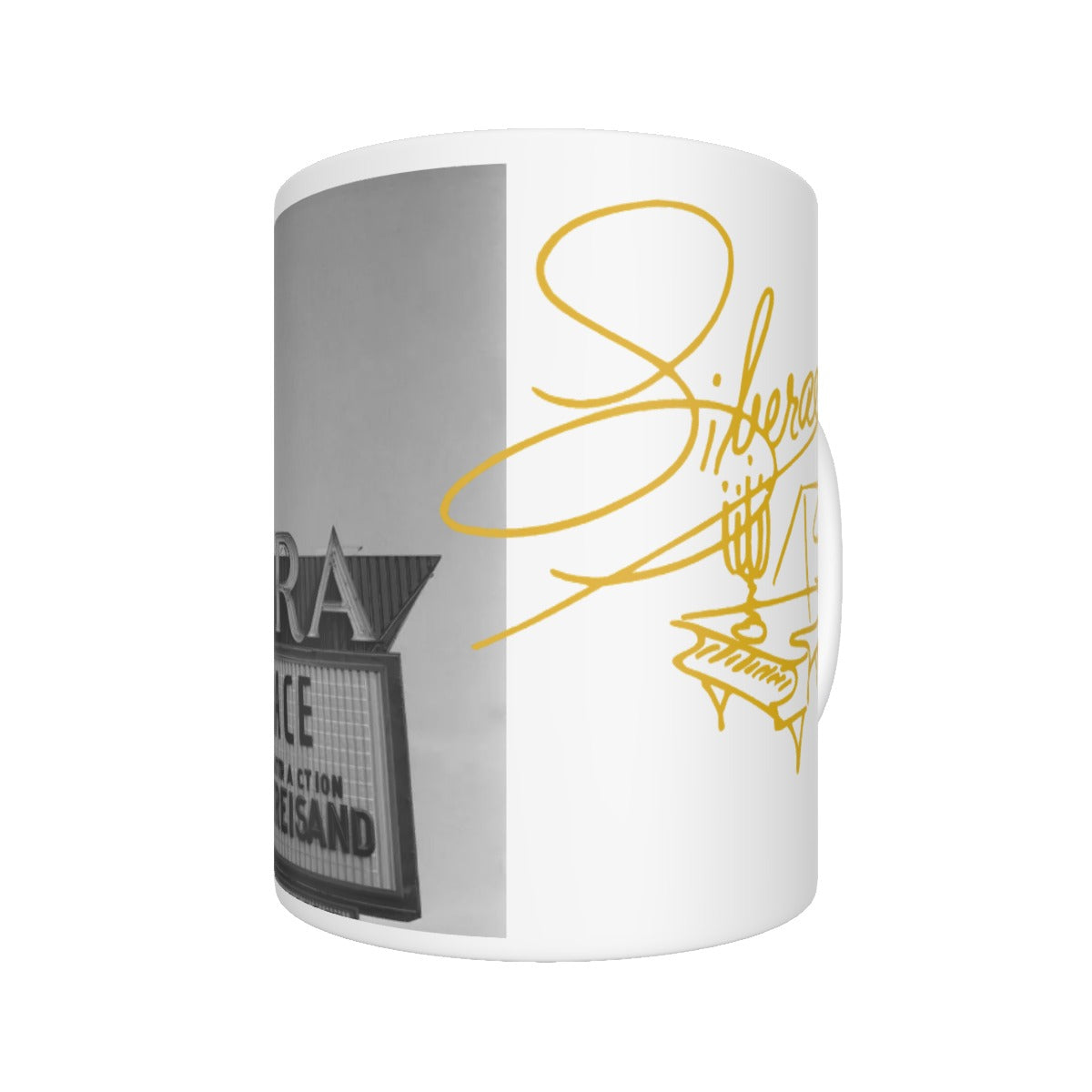 Liberace and Barbara Streisand  Marquee Mug