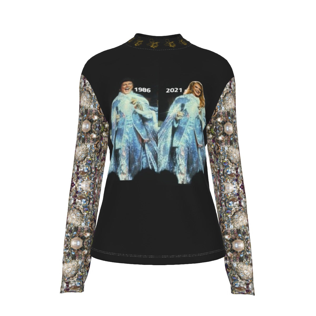 Liberace Influence Ladies Long Sleeve Graphic Stretch Tshirt