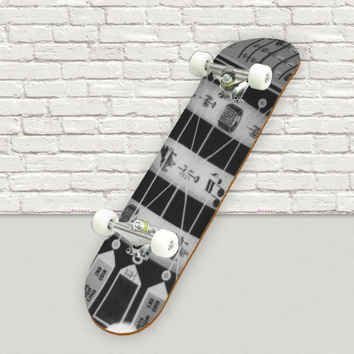 Liberace slot machine reels skateboard stickerback
