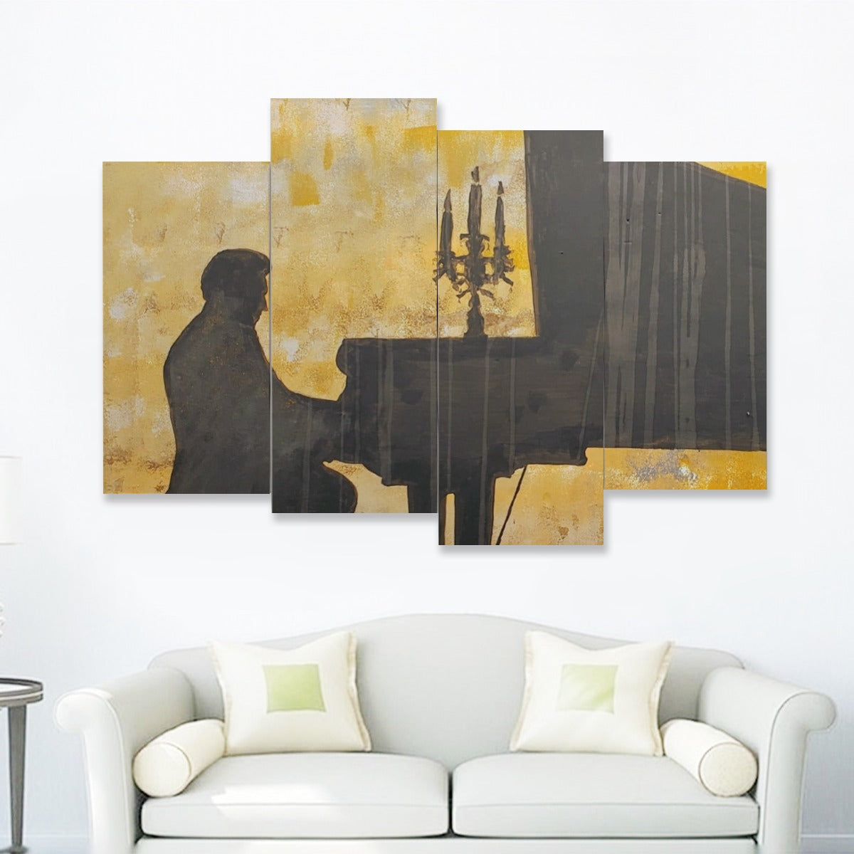 "Unmistakable" Liberace silhouette painting 4-panel print