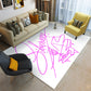 Liberace Piano Signature Logo Area Plush Rug in pink
